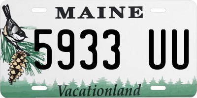 ME license plate 5933UU