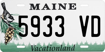 ME license plate 5933VD