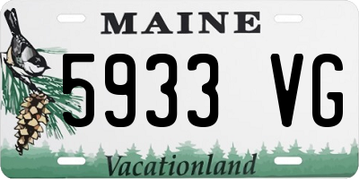 ME license plate 5933VG