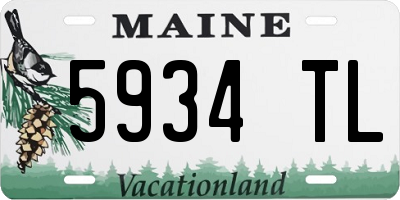 ME license plate 5934TL