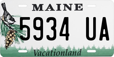 ME license plate 5934UA