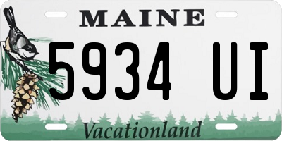 ME license plate 5934UI