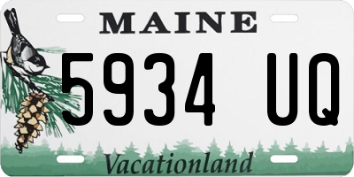 ME license plate 5934UQ