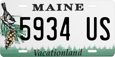 ME license plate 5934US