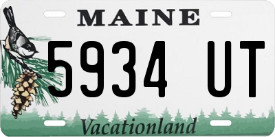ME license plate 5934UT