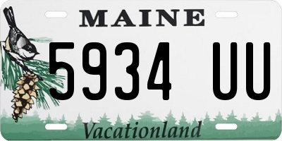 ME license plate 5934UU