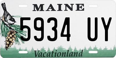 ME license plate 5934UY