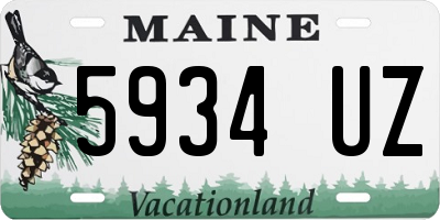 ME license plate 5934UZ