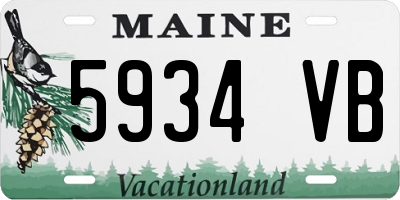 ME license plate 5934VB