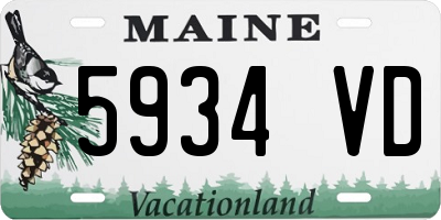 ME license plate 5934VD