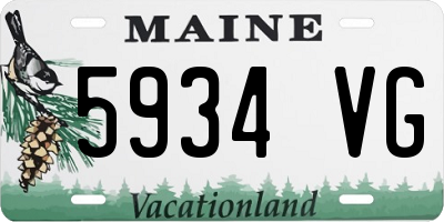 ME license plate 5934VG