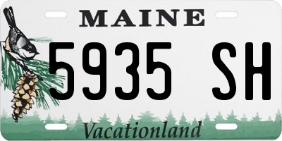 ME license plate 5935SH