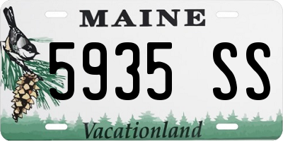 ME license plate 5935SS