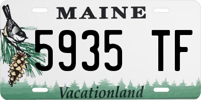 ME license plate 5935TF