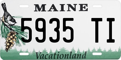ME license plate 5935TI