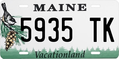 ME license plate 5935TK