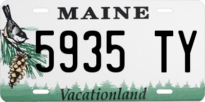 ME license plate 5935TY