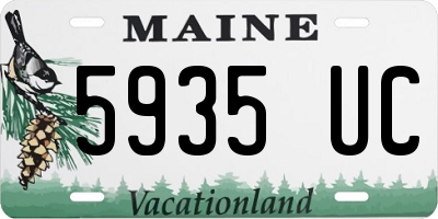 ME license plate 5935UC