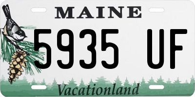 ME license plate 5935UF