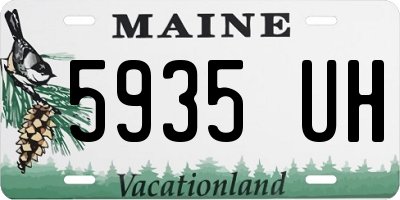 ME license plate 5935UH