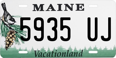 ME license plate 5935UJ