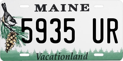 ME license plate 5935UR