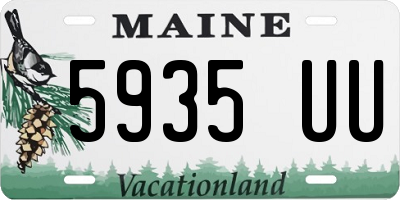 ME license plate 5935UU