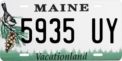 ME license plate 5935UY