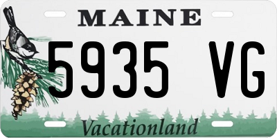 ME license plate 5935VG