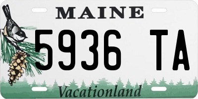 ME license plate 5936TA