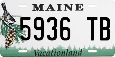 ME license plate 5936TB