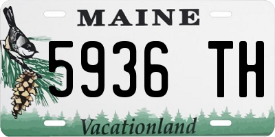 ME license plate 5936TH
