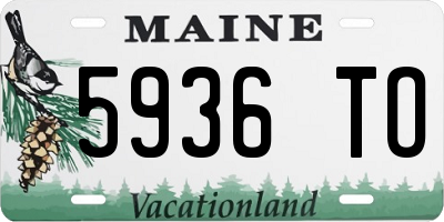 ME license plate 5936TO
