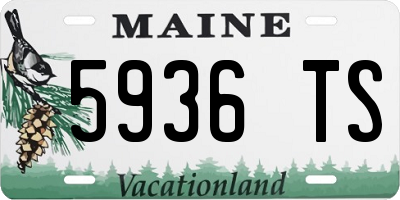 ME license plate 5936TS