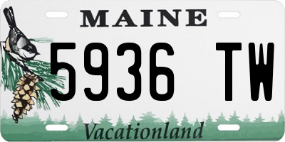 ME license plate 5936TW