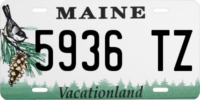 ME license plate 5936TZ