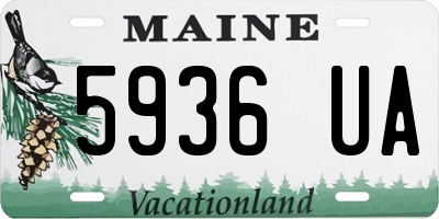 ME license plate 5936UA