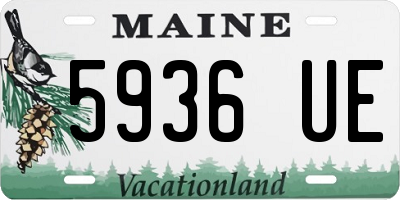ME license plate 5936UE