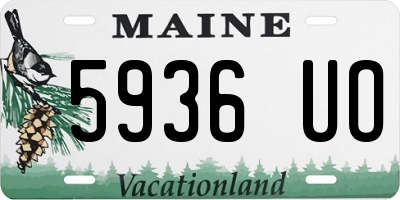ME license plate 5936UO