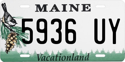 ME license plate 5936UY