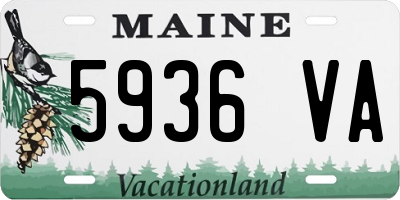 ME license plate 5936VA