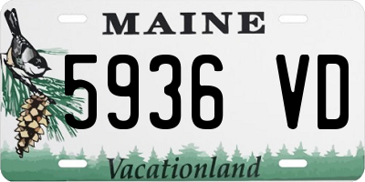 ME license plate 5936VD