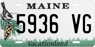 ME license plate 5936VG