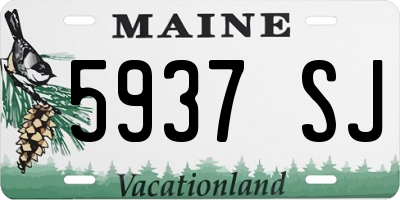 ME license plate 5937SJ