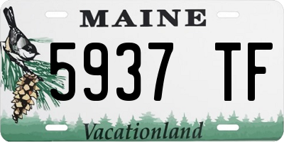 ME license plate 5937TF