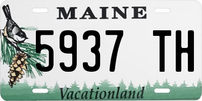 ME license plate 5937TH