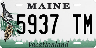 ME license plate 5937TM