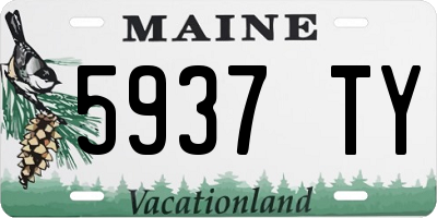 ME license plate 5937TY