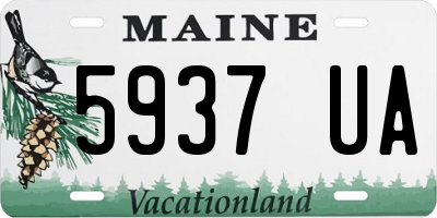 ME license plate 5937UA