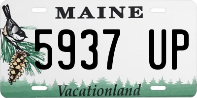 ME license plate 5937UP